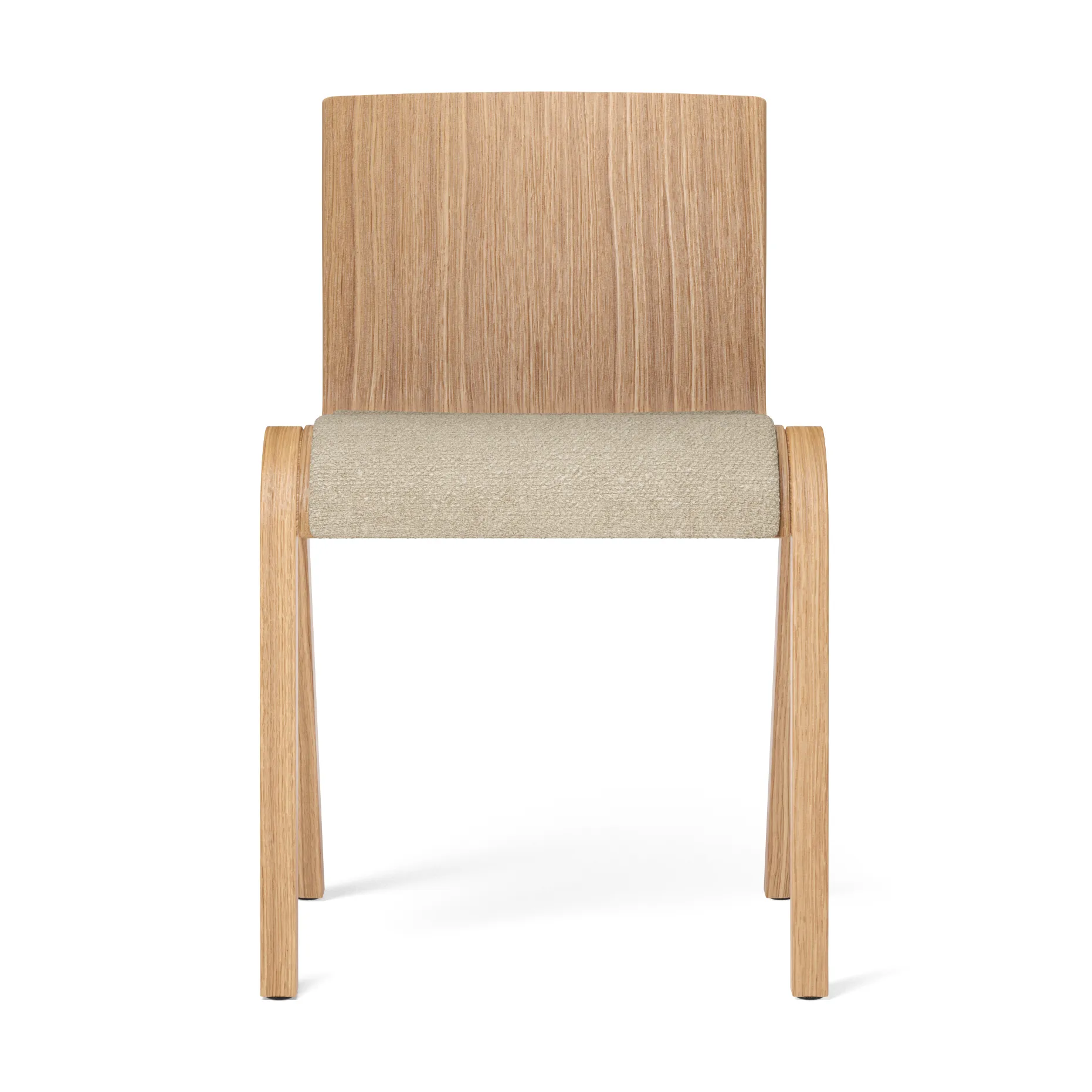 Ready stol polstret sete, Natural oak-Audo Bouclé 02 Audo Copenhagen