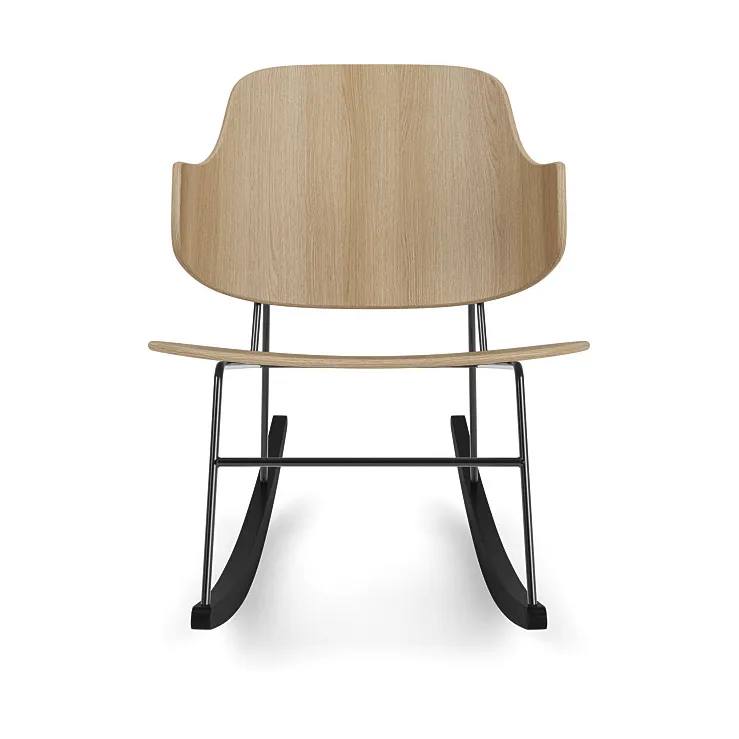 The Penguin gyngestol, Eikefinér-svart stål Audo Copenhagen