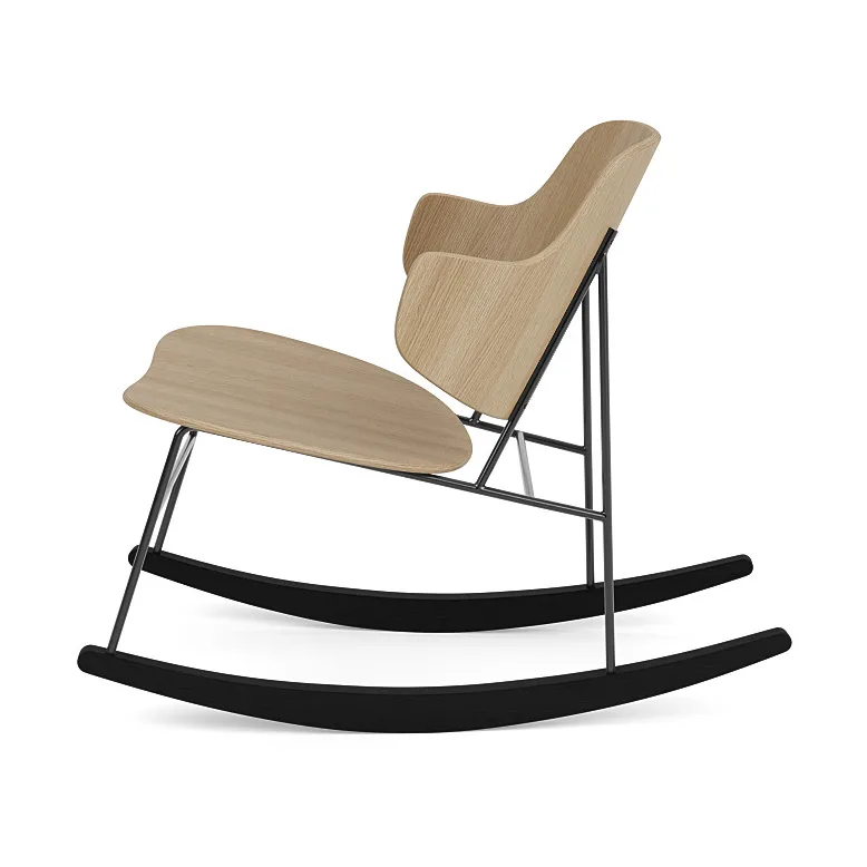 The Penguin gyngestol, Eikefinér-svart stål Audo Copenhagen