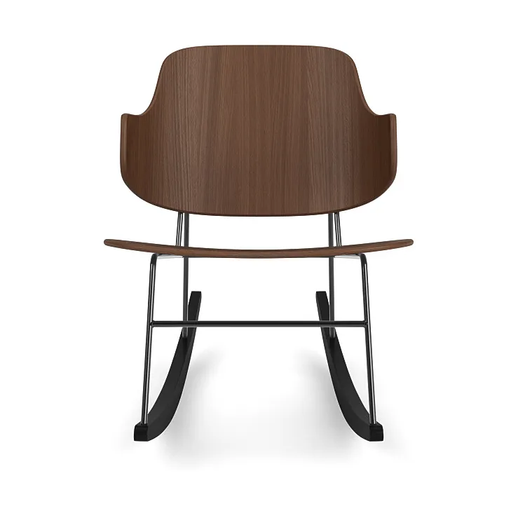 The Penguin gyngestol, Valnøttfinér-svart stål Audo Copenhagen