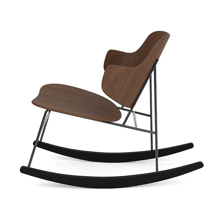 The Penguin gyngestol, Valnøttfinér-svart stål Audo Copenhagen