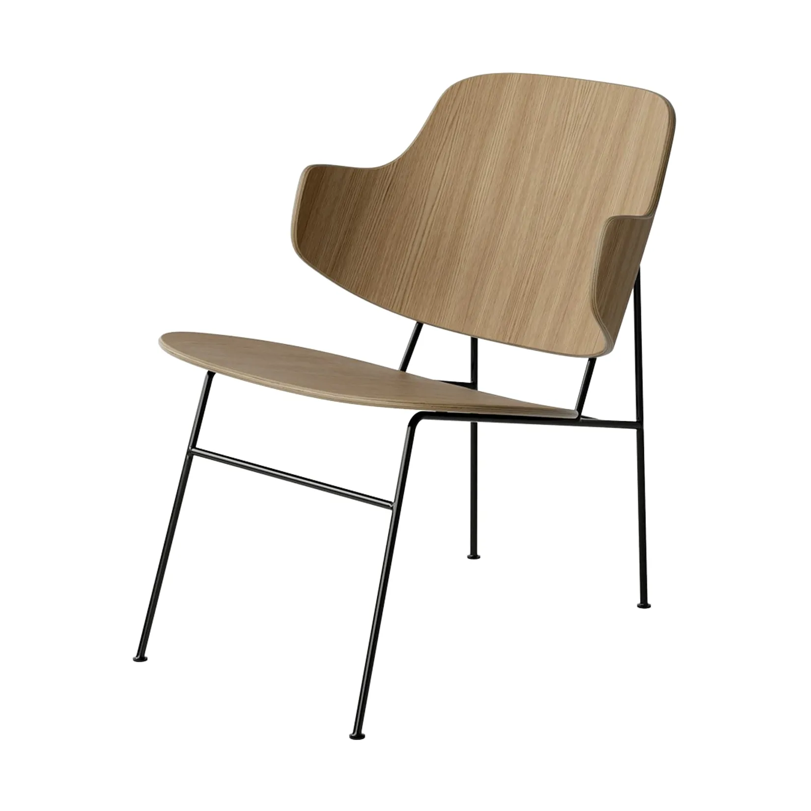 The Penguin loungestol, Eikefinér-svart stål Audo Copenhagen