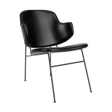 The Penguin loungestol helpolstret - Dakar 0842-svart stål - Audo Copenhagen