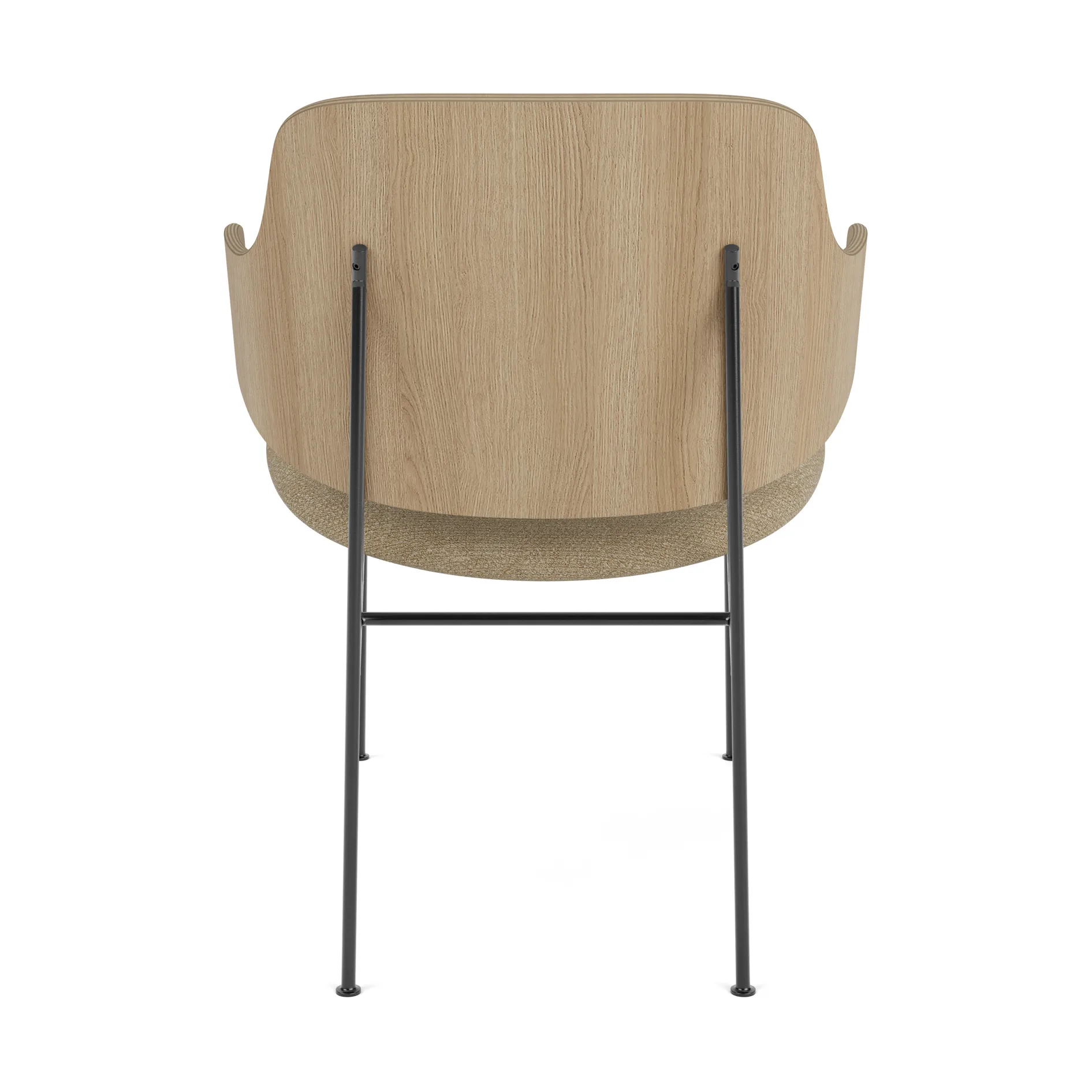 The Penguin loungestol polstret sete, Natural oak-Audo Bouclé 02 Audo Copenhagen