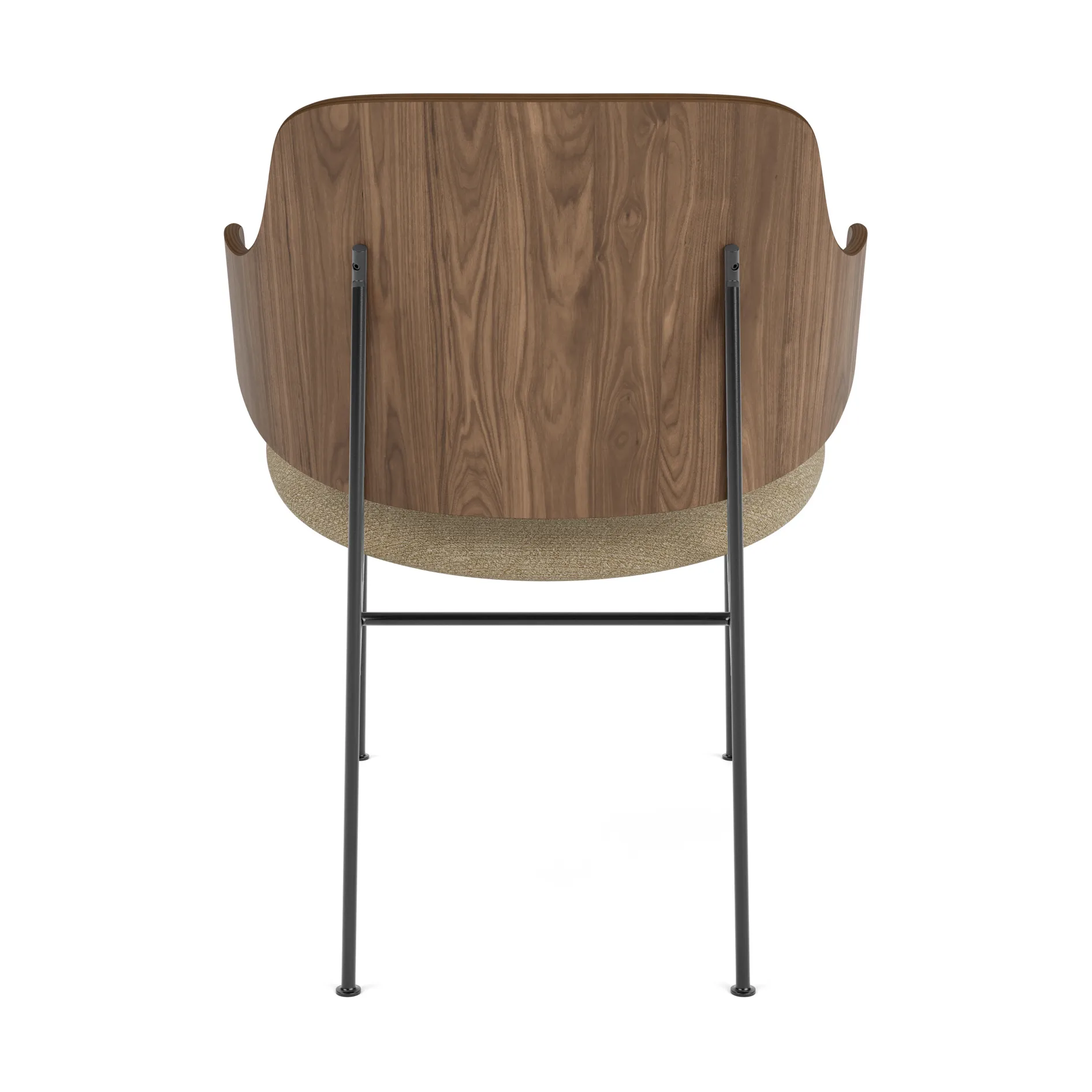 The Penguin loungestol polstret sete, Walnut-Audo Bouclé 02 Audo Copenhagen