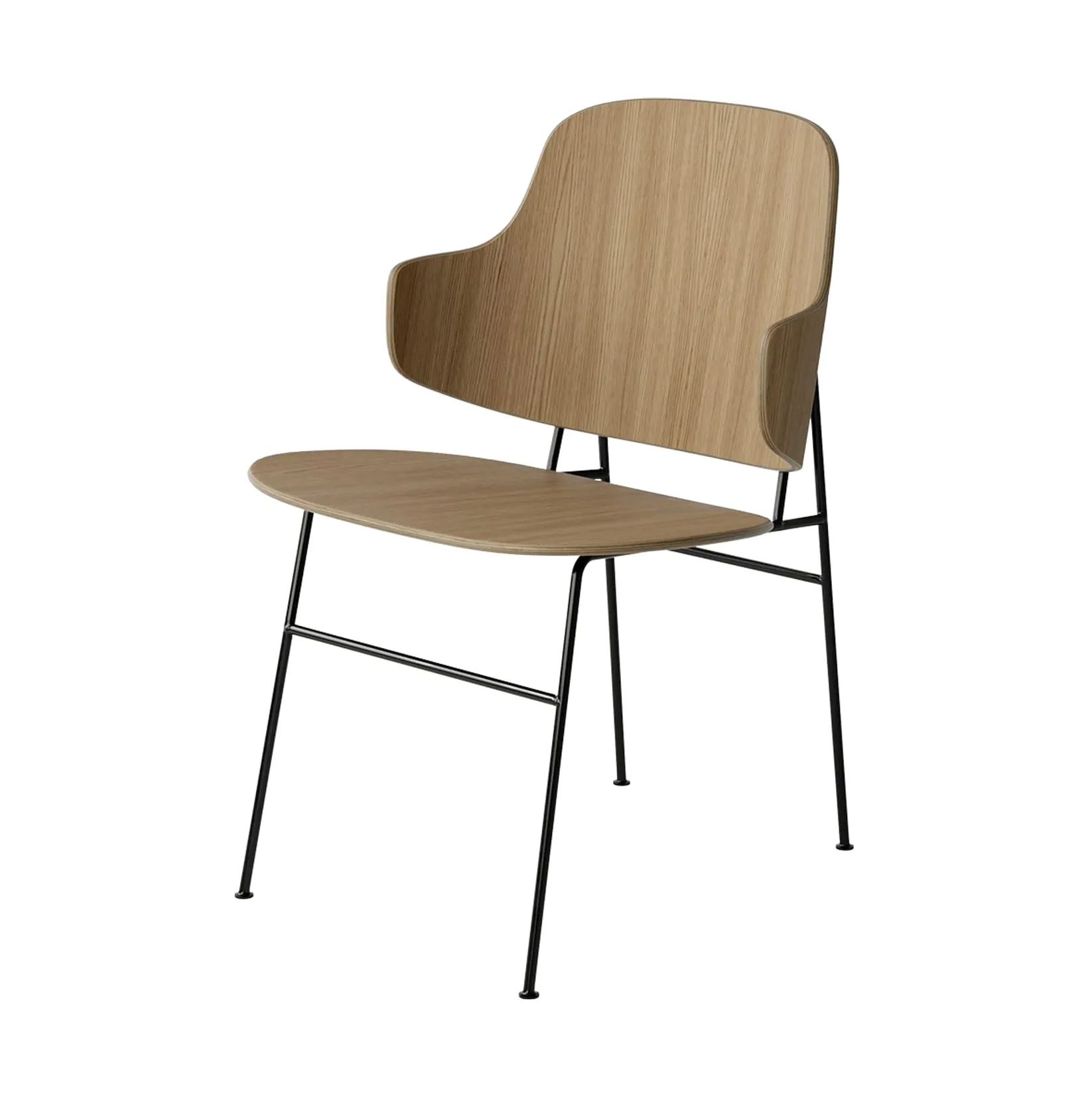 The Penguin stol, Eikefinér-svart stål Audo Copenhagen