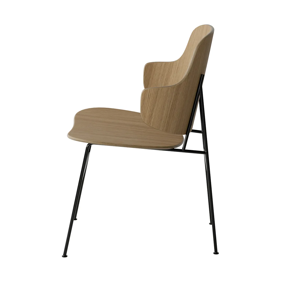 The Penguin stol, Eikefinér-svart stål Audo Copenhagen
