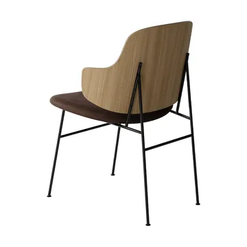 The Penguin stol polstret sete - Dakar 0329-eikefinér-svart stål - Audo Copenhagen