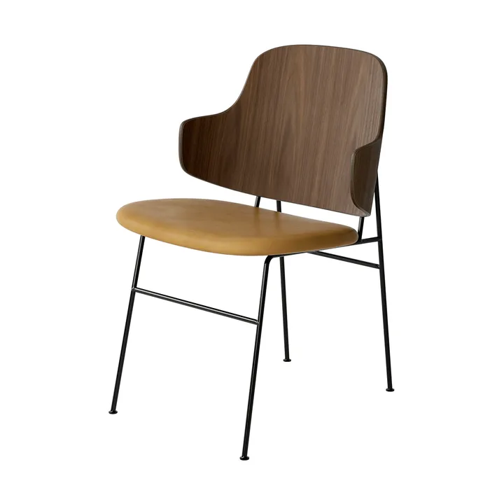 The Penguin stol polstret sete - Dakar 0540-valnøttfinér-svart stål - Audo Copenhagen