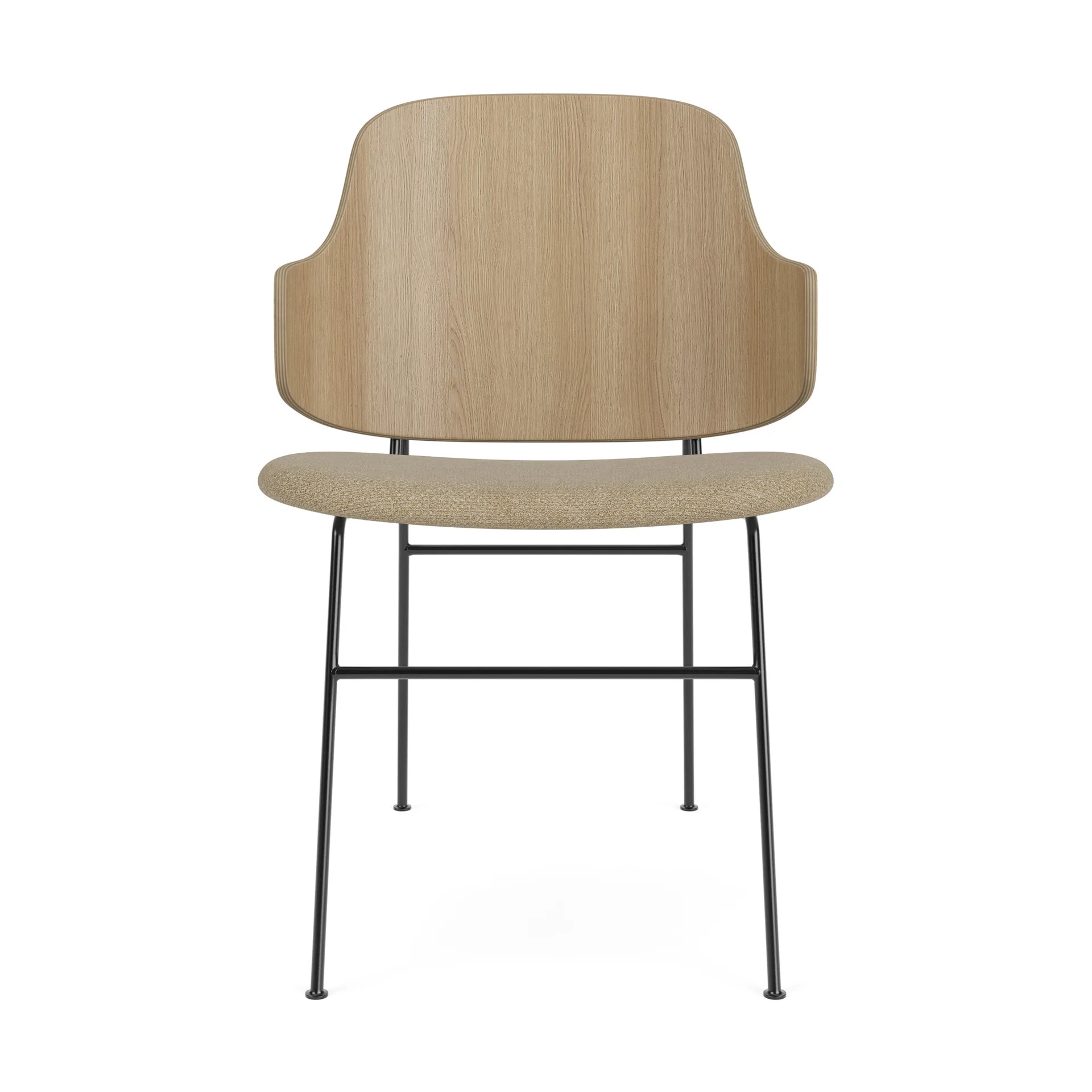 The Penguin stol polstret sete, Natural oak-Audo Bouclé 02 Audo Copenhagen