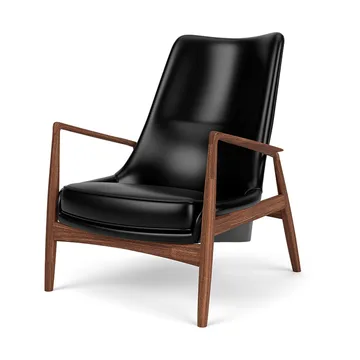 The Seal loungestol høy rygg - Re-wool 0218-eik - Audo Copenhagen