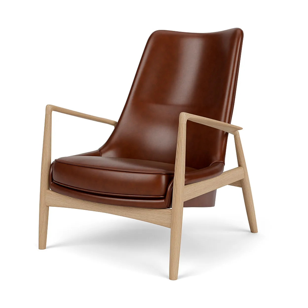 The Seal loungestol høy rygg, Re-wool 0218-valnøtt Audo Copenhagen