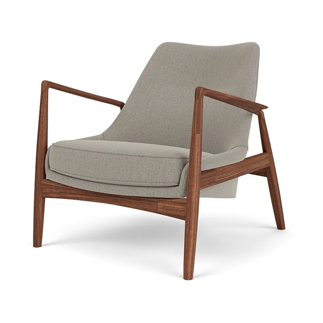 The Seal loungestol lav rygg, Re-wool 0218-valnøtt Audo Copenhagen