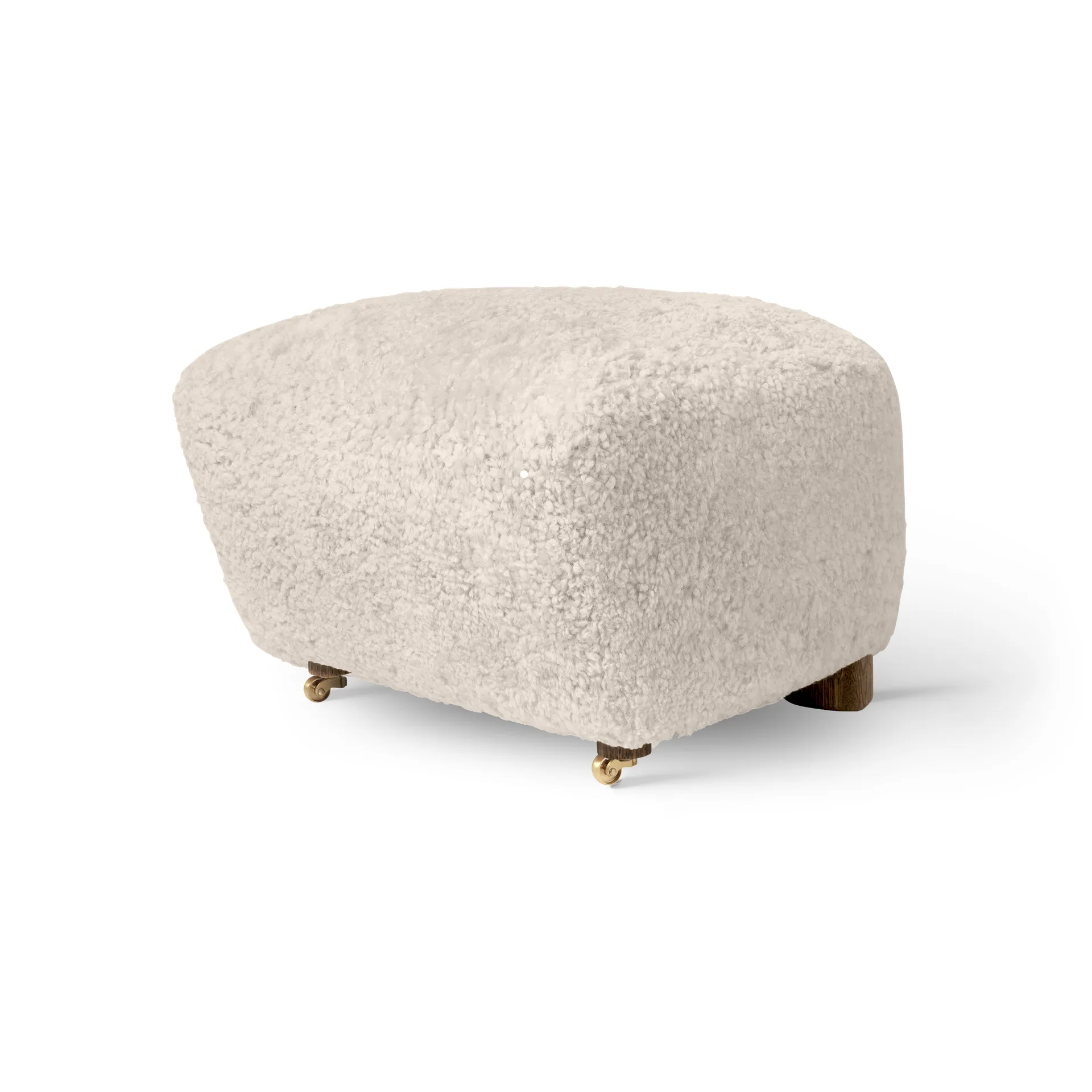 The Tired Man fotskammel, Saueskinn Moonlight-mørkbeiset eik Audo Copenhagen