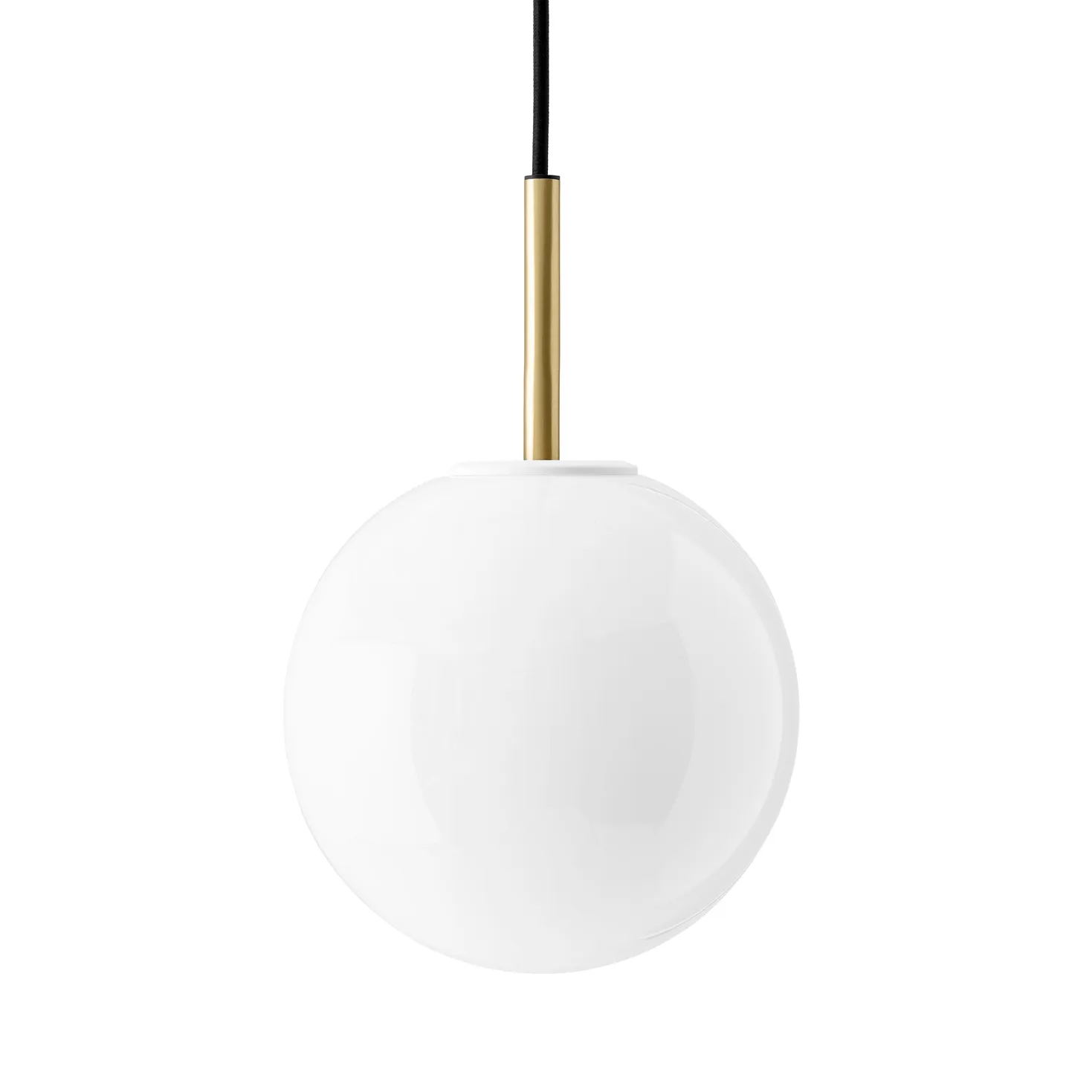 TR taklampe messing, Blankt opalglass Audo Copenhagen