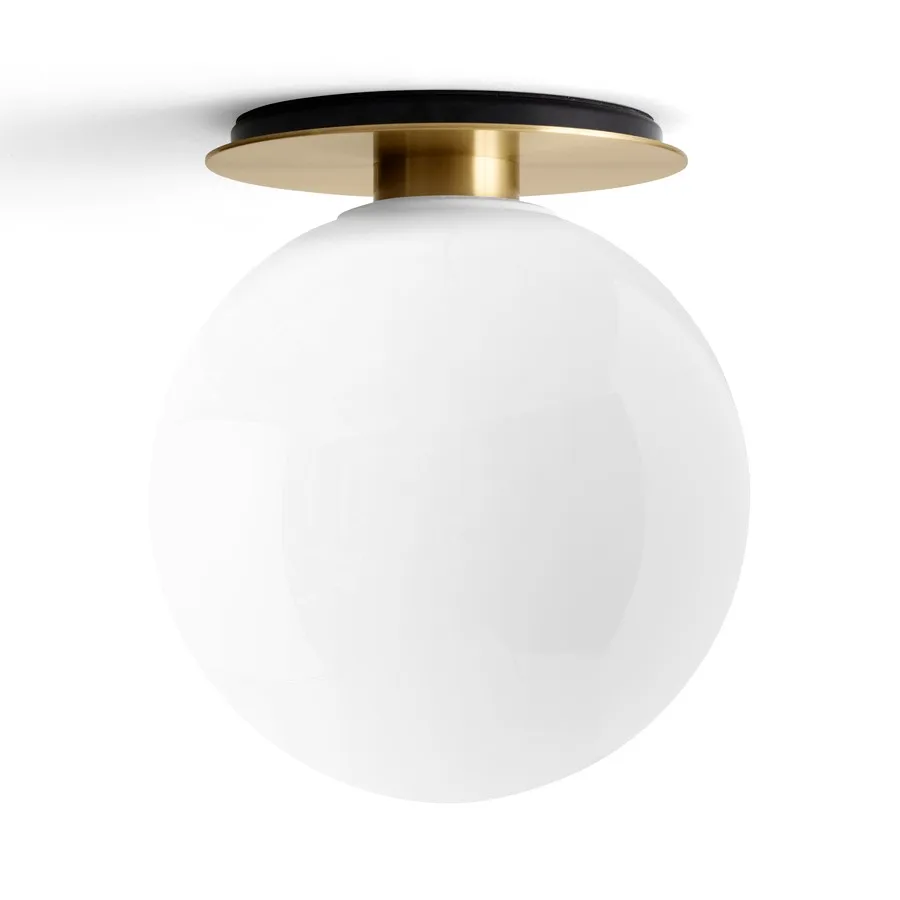 TR tak/vegglampe messing, Blankt opalglass Audo Copenhagen