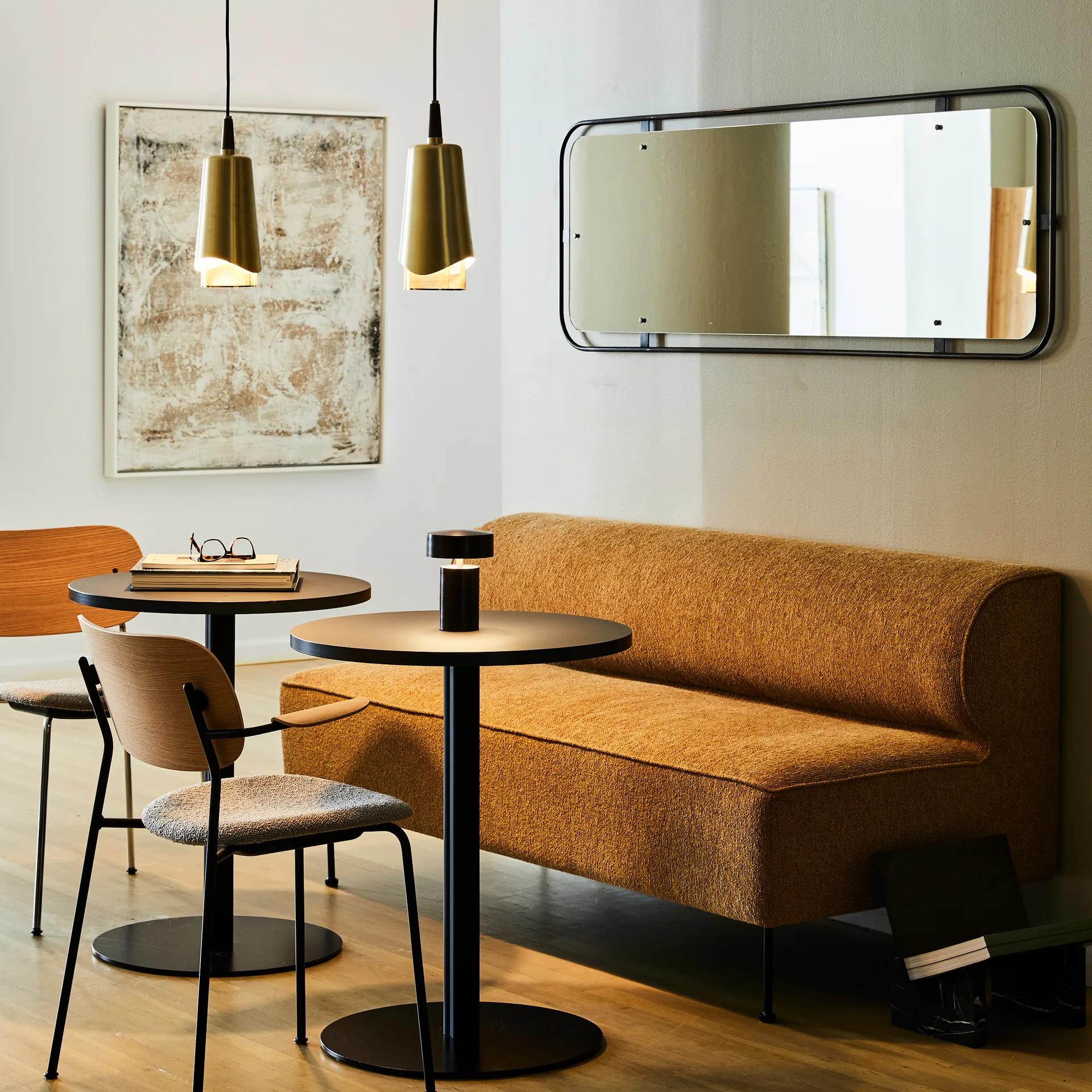 Umanoff pendel, Polert messing-valnøtt Audo Copenhagen