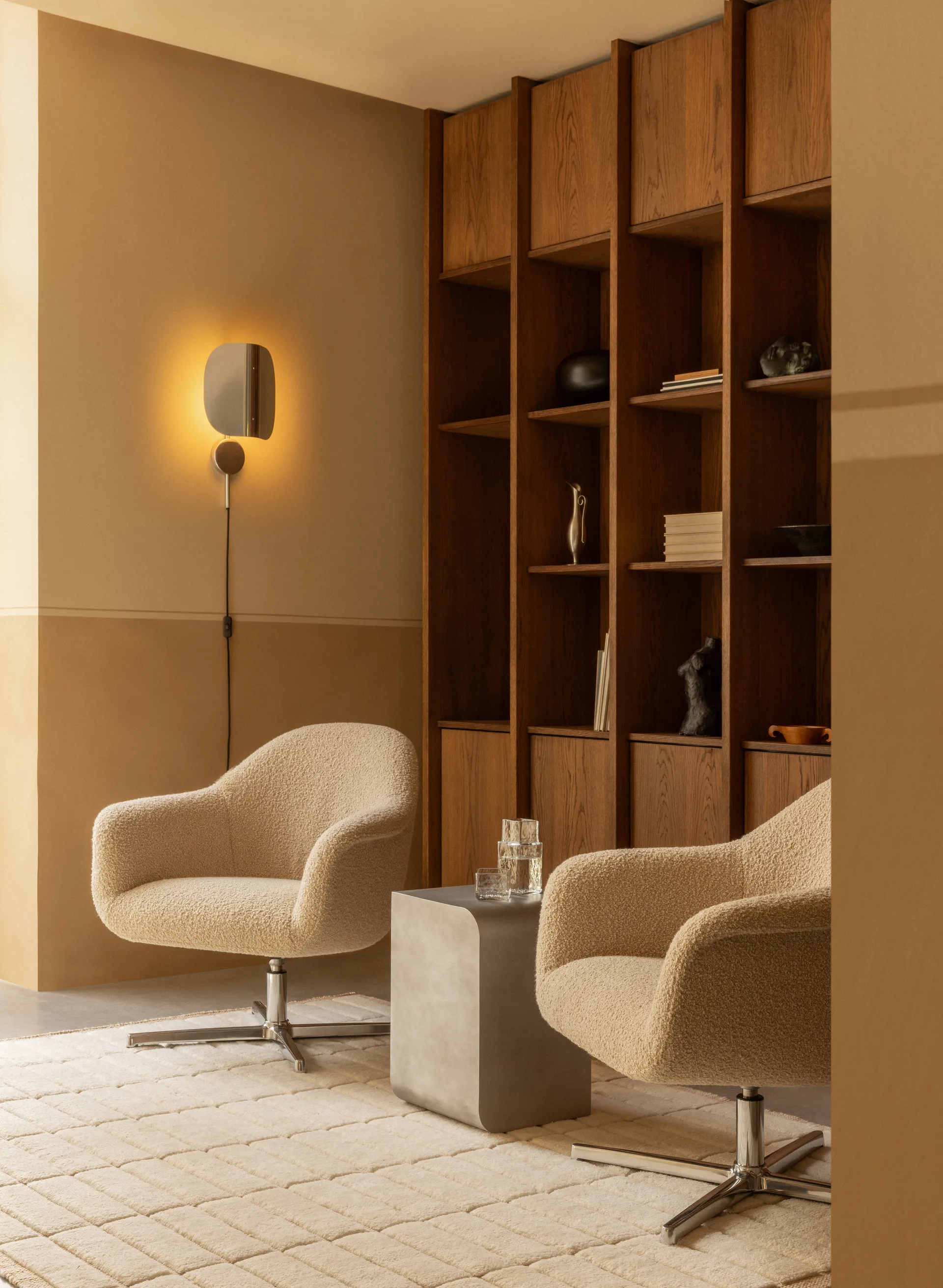 Wing vegglampe, Polert aluminium, 47 cm Audo Copenhagen