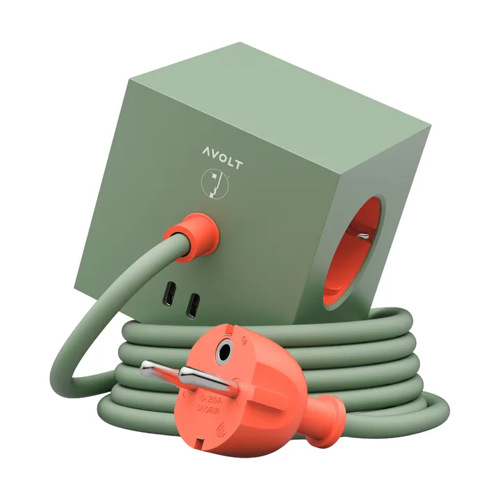 AVOLT x Bauhaus-Archiv Square 1 grenuttak USB-C - Gecko Bloom - Avolt