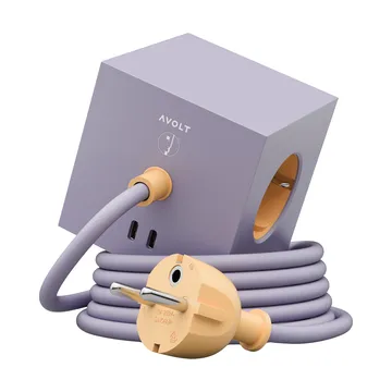 AVOLT x Bauhaus-Archiv Square 1 grenuttak USB-C - Lavender Glow - Avolt