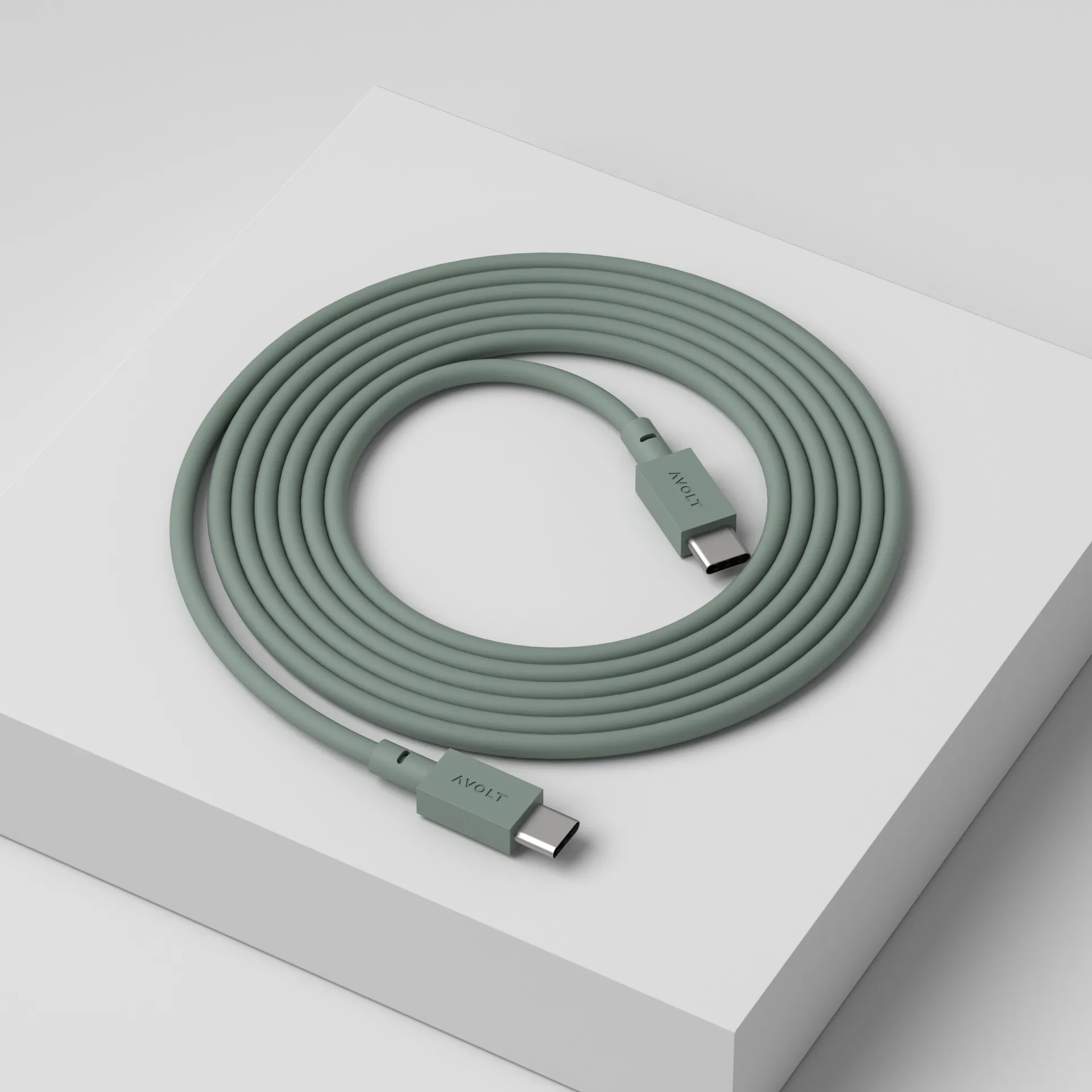Cable 1 USB-C til USB-C ladekabel 2 m, Oak green Avolt