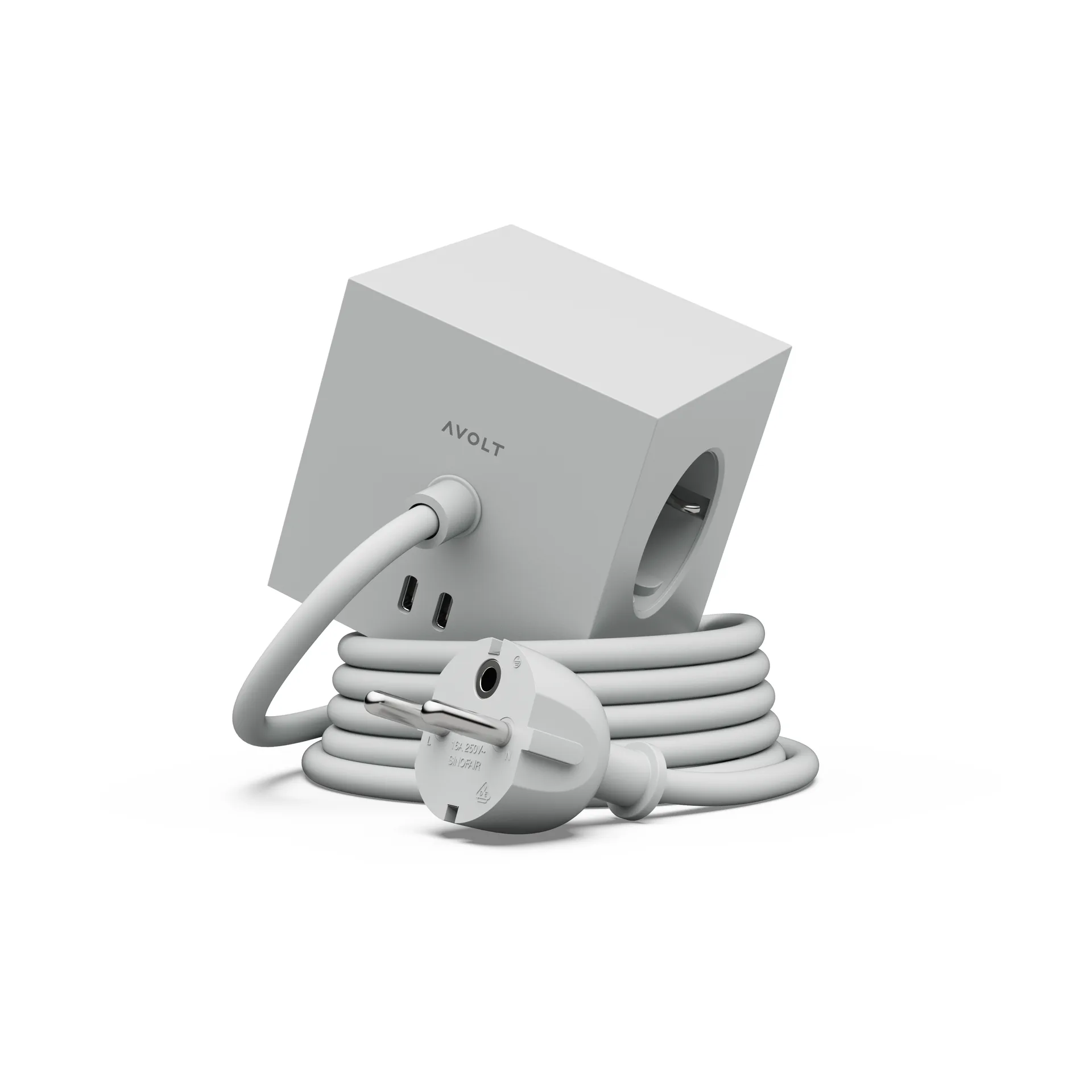Square 1 grenuttak USB-C 30W 3 m, Gotland Gray Avolt
