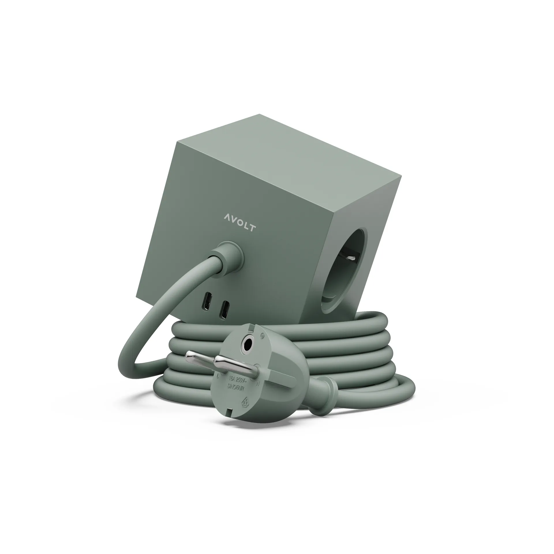 Square 1 grenuttak USB-C 30W 3 m, Oak Green Avolt