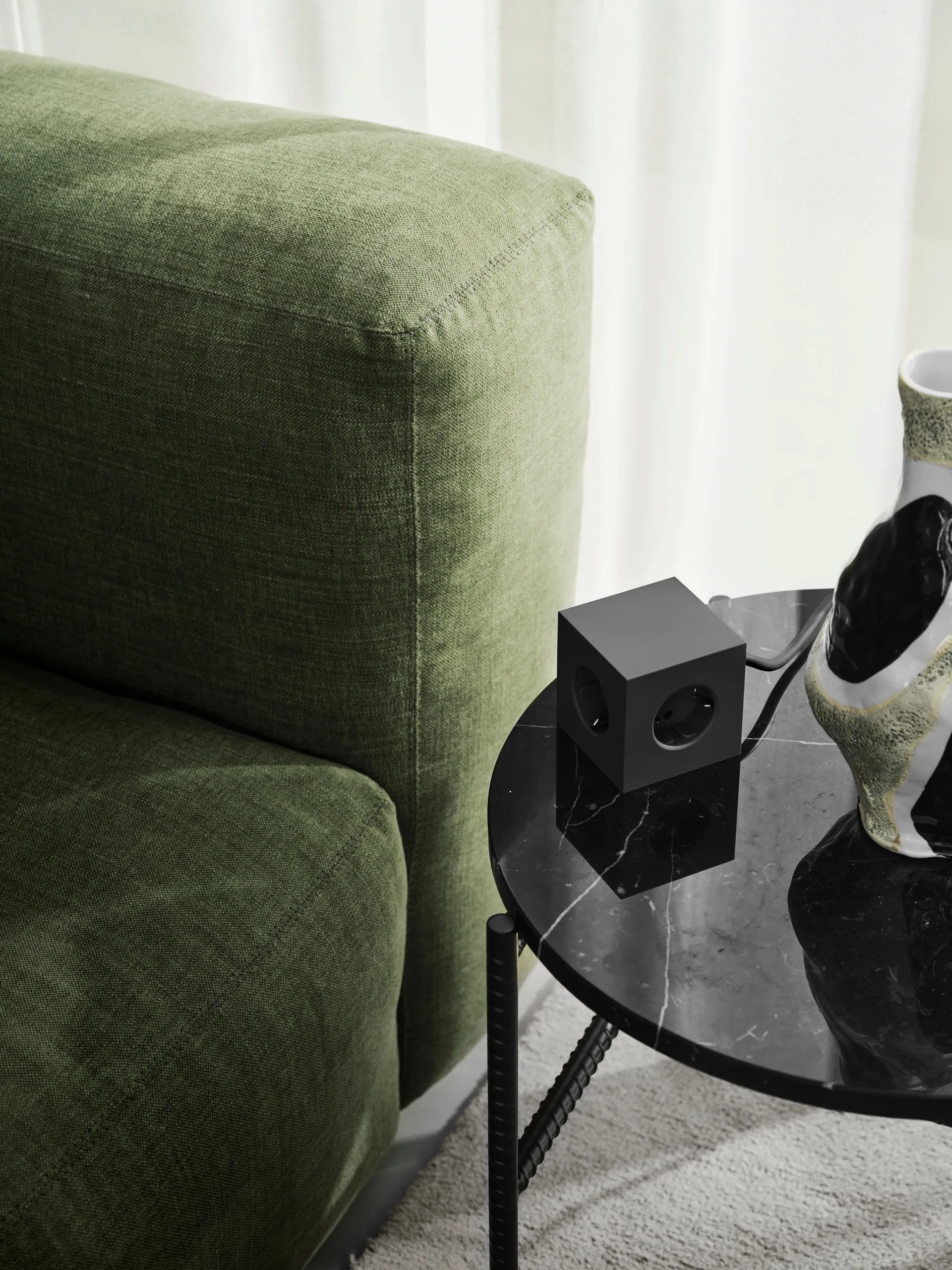 Square 1 grenuttak USB-C 30W 3 m, Stockholm Black Avolt