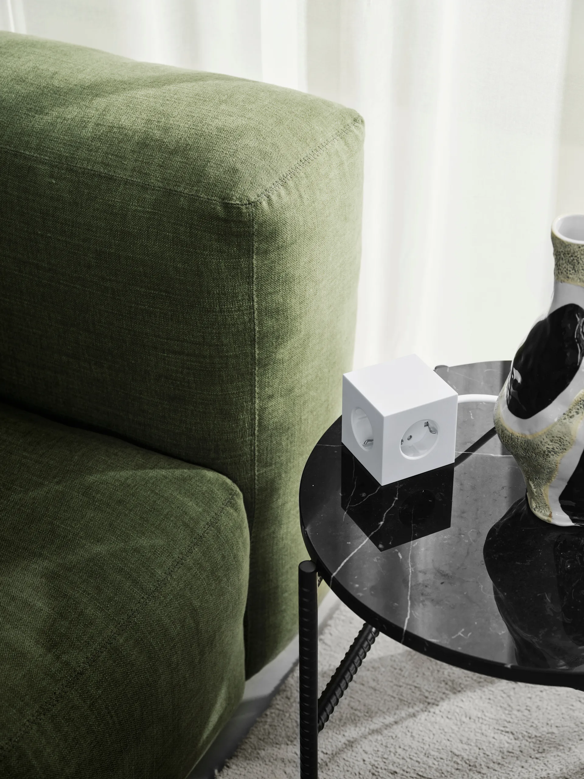 Square 1 grenuttak USB-C 30W 3 m, White Martinelli Luce edition Avolt