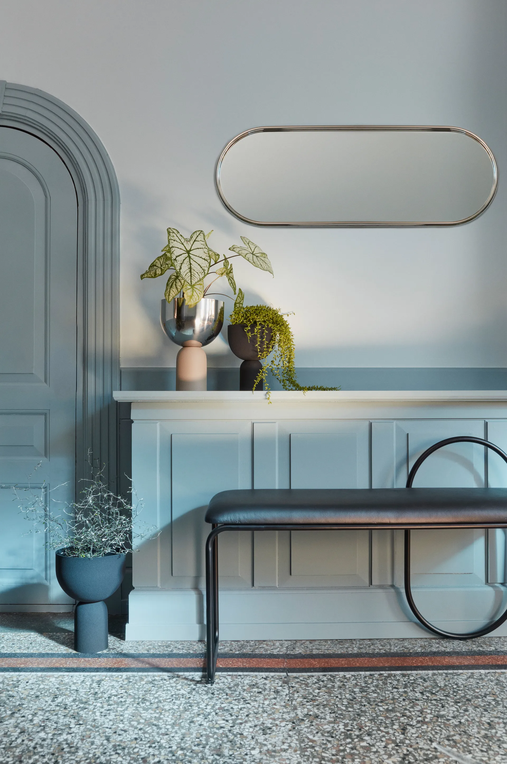 Angui speil sølv, 29 x 78 cm AYTM