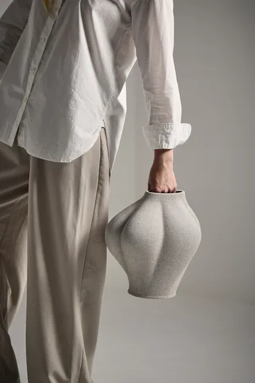 Saltare vase - Taupe, Ø13,8x30 cm - AYTM