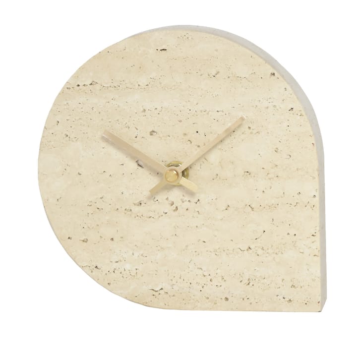 STILLA klokke 15,8 x 16 cm - Travertine - AYTM