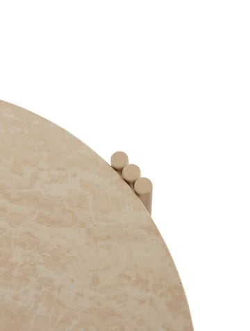 Tribus salongbord Ø 60 cm - Light Sand-travertine - AYTM