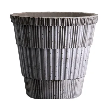 Atlas raw krukke med fat - Grey, Ø21 cm - Bergs Potter