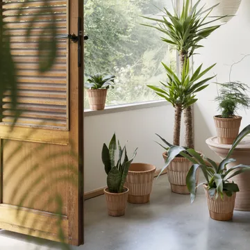 Atlas raw krukke med fat - Rosa, Ø25 cm - Bergs Potter