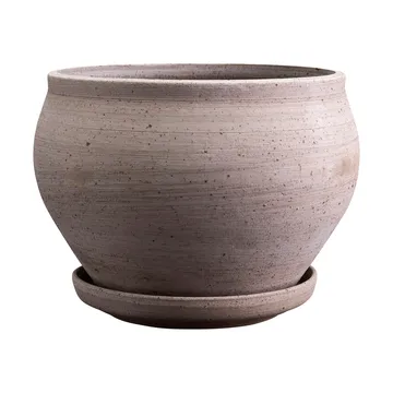 Delphi potte med fat 2 deler - Grey, Ø24 cm, low - Bergs Potter