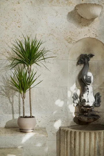 Delphi potte med fat 2 deler - Grey, Ø24 cm, low - Bergs Potter