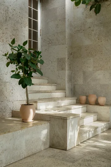 Delphi potte med fat 2 deler - Rosa, Ø22 cm, tall - Bergs Potter