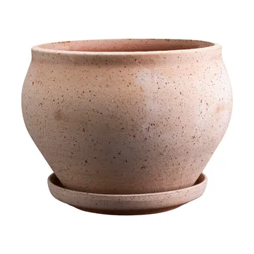 Delphi potte med fat 2 deler - Rosa, Ø24 cm, low - Bergs Potter