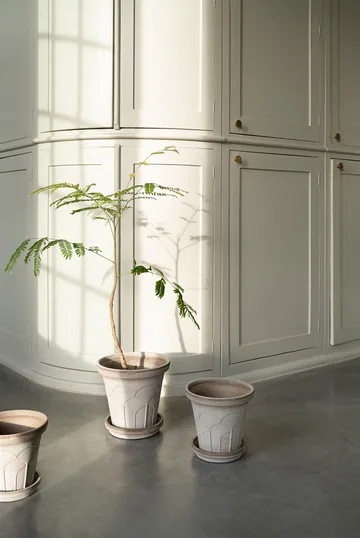 Fleur potte med fat 2 deler - Grey, Ø18 cm - Bergs Potter