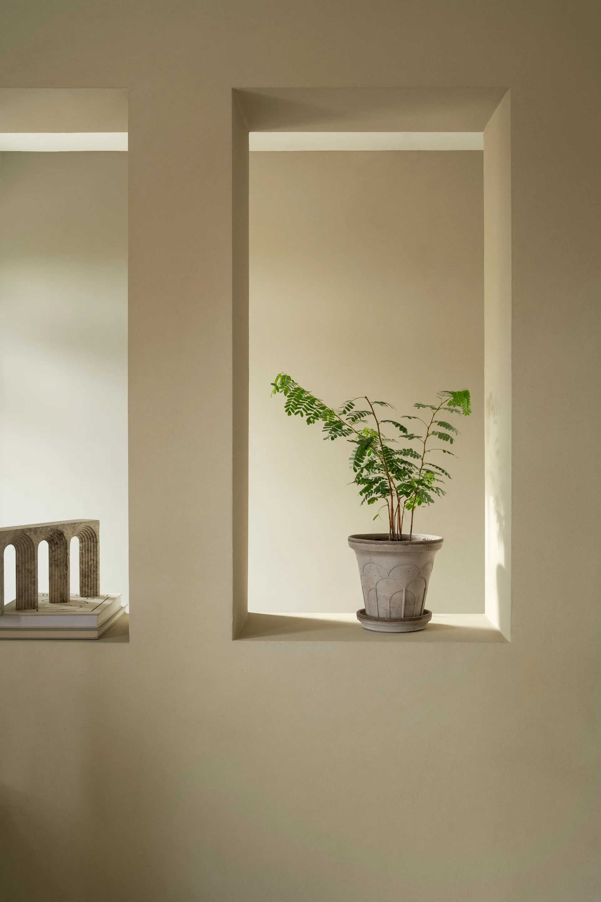 Fleur potte med fat 2 deler, Grey, Ø21 cm Bergs Potter