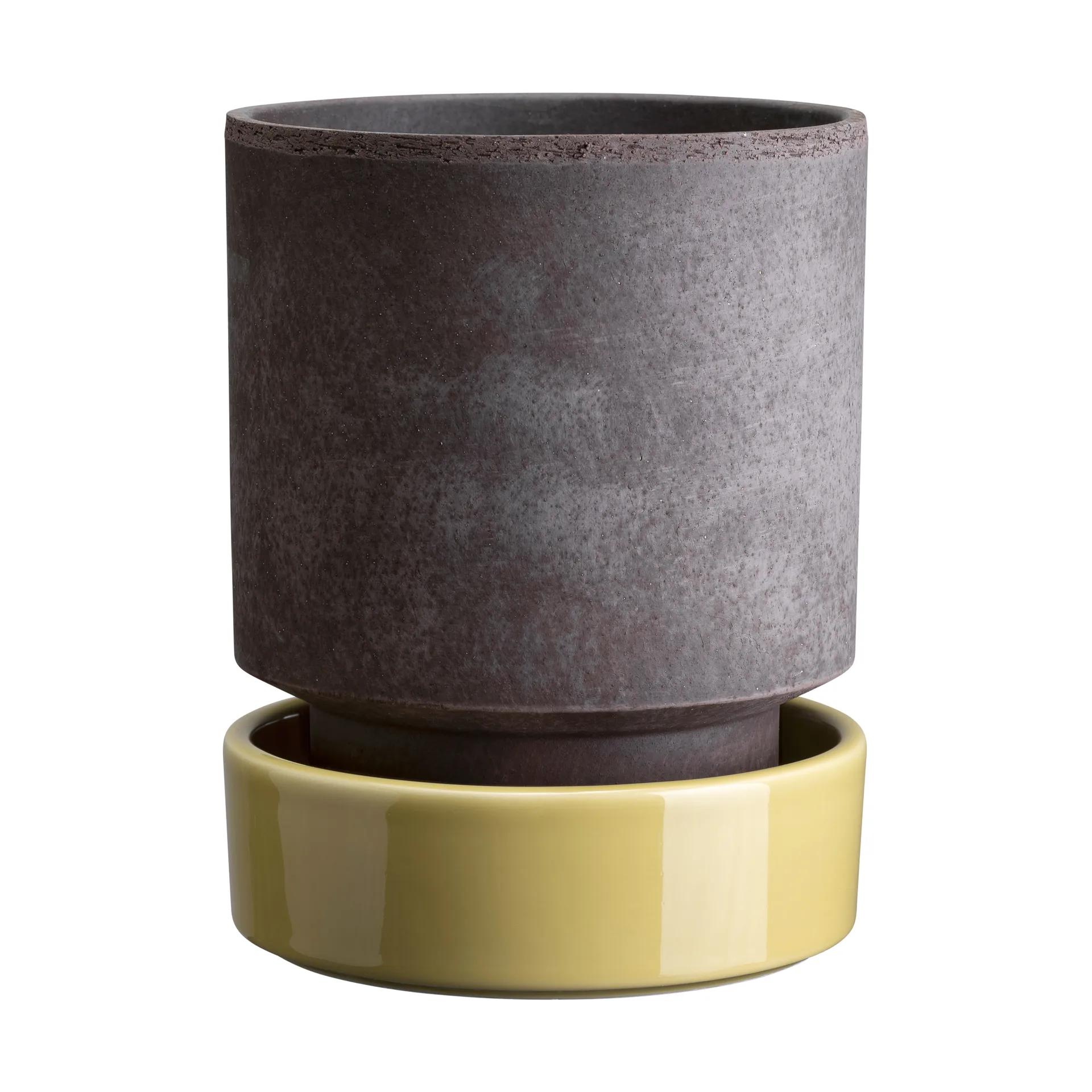 Hoff krukke, Ø16 cm, Raw Grey-Pale Yellow Bergs Potter