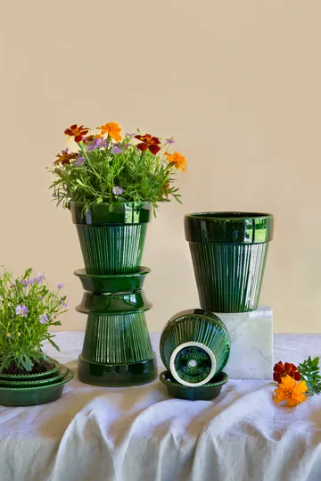 Simona krukke glasert Ø18 cm - Green - Bergs Potter