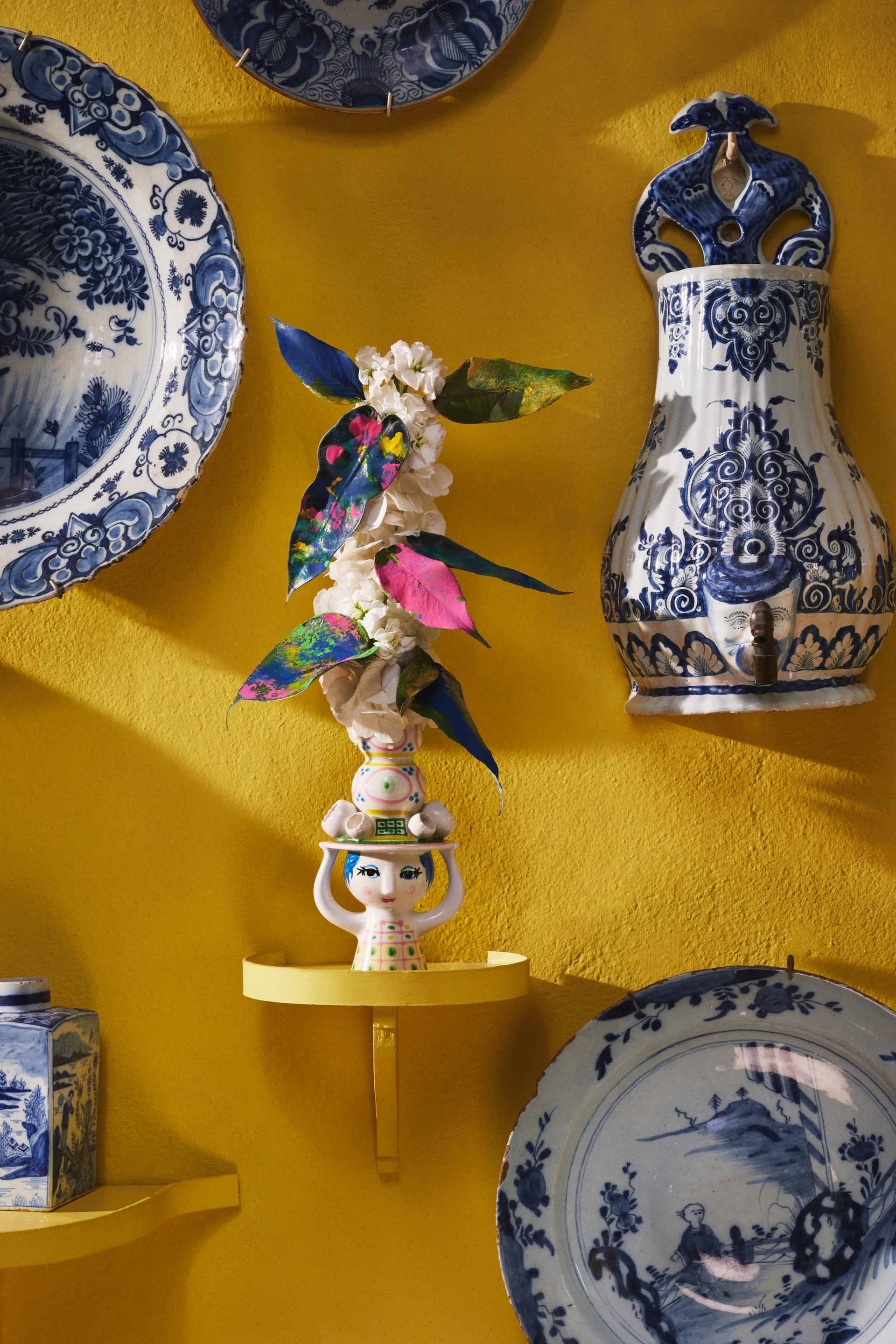 Lady with hat vase H16 cm, Rosa Bjørn Wiinblad