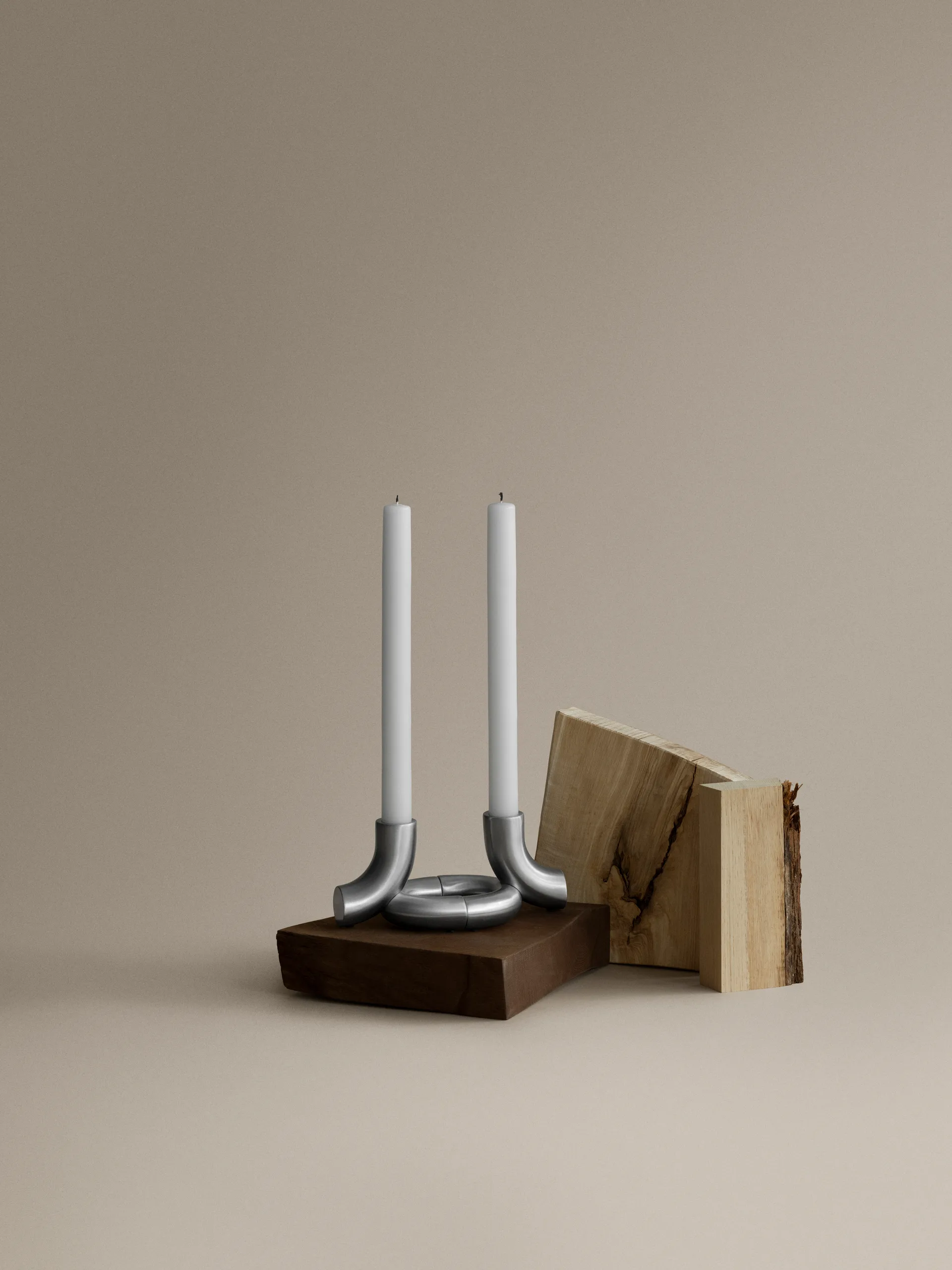 Doodle lysestake, Matt rustfritt stål blomus