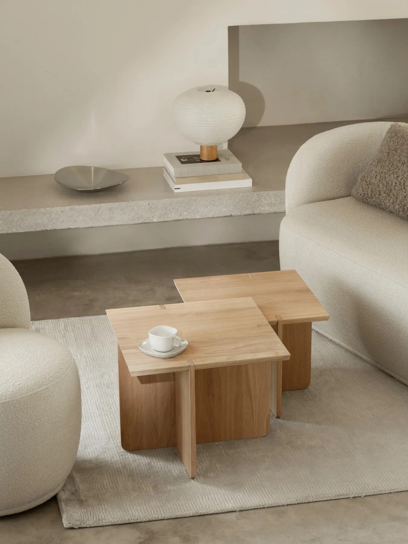 Kami bordlampe, Eik, Ø32 cm blomus