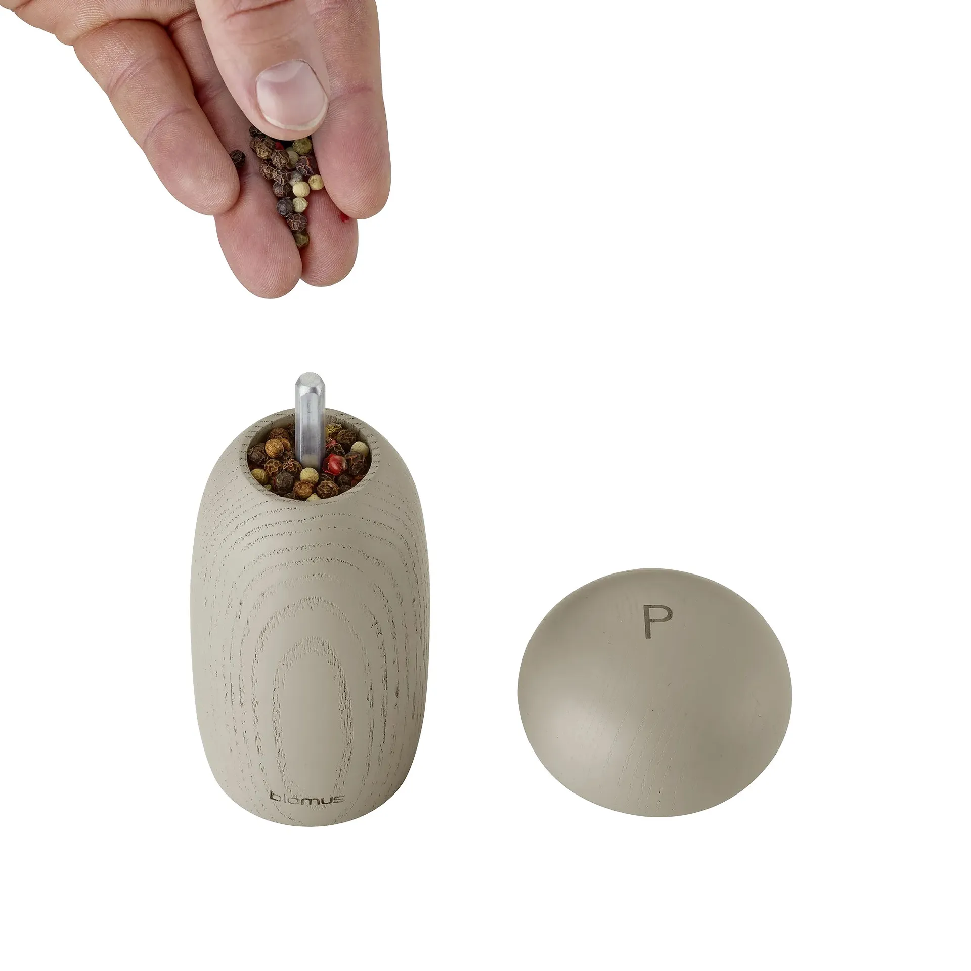 Moli Salt- og pepperkvernsett 13 cm, Moonbeam blomus