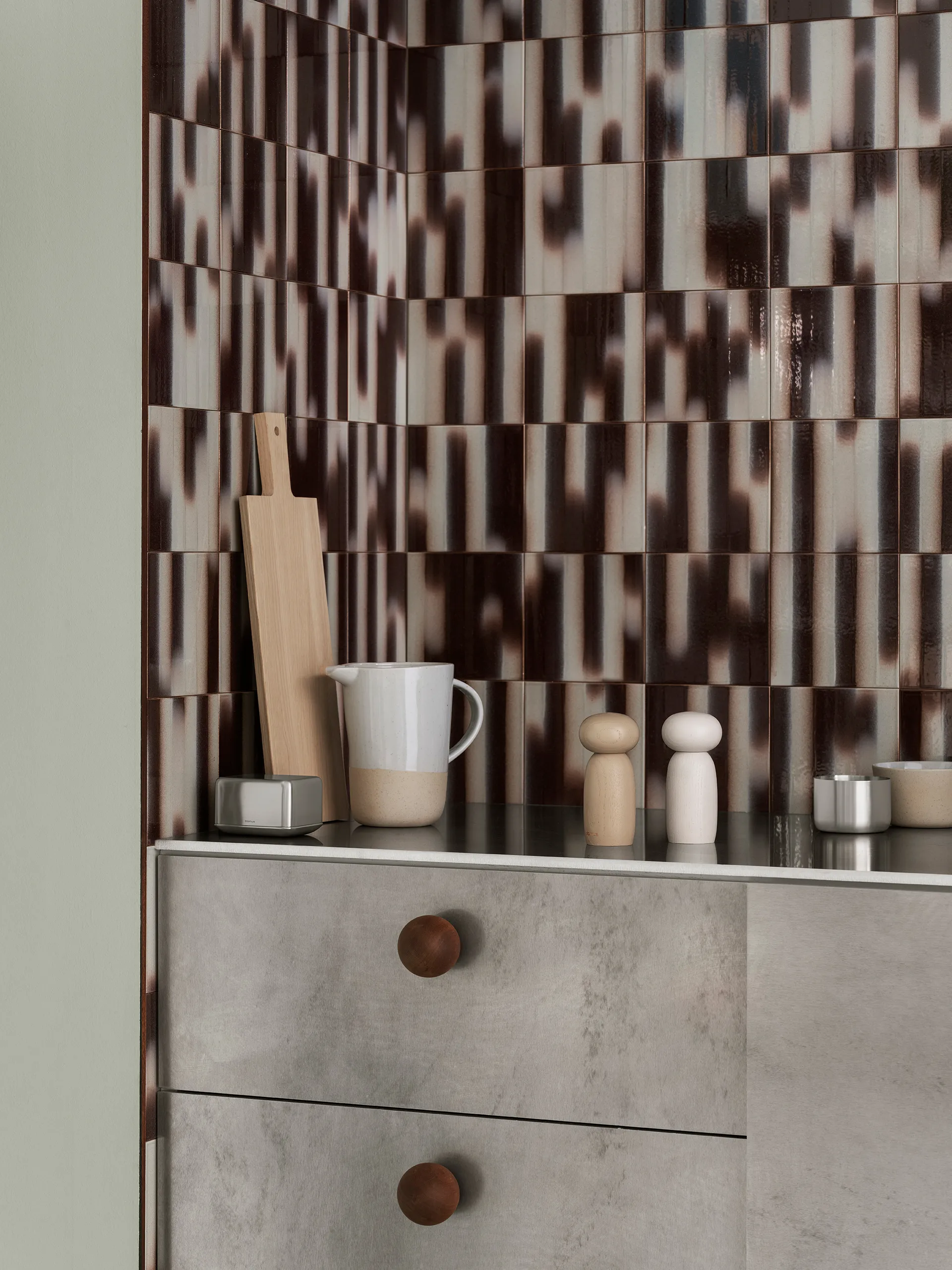 Moli Salt- og pepperkvernsett 13 cm, Moonbeam blomus