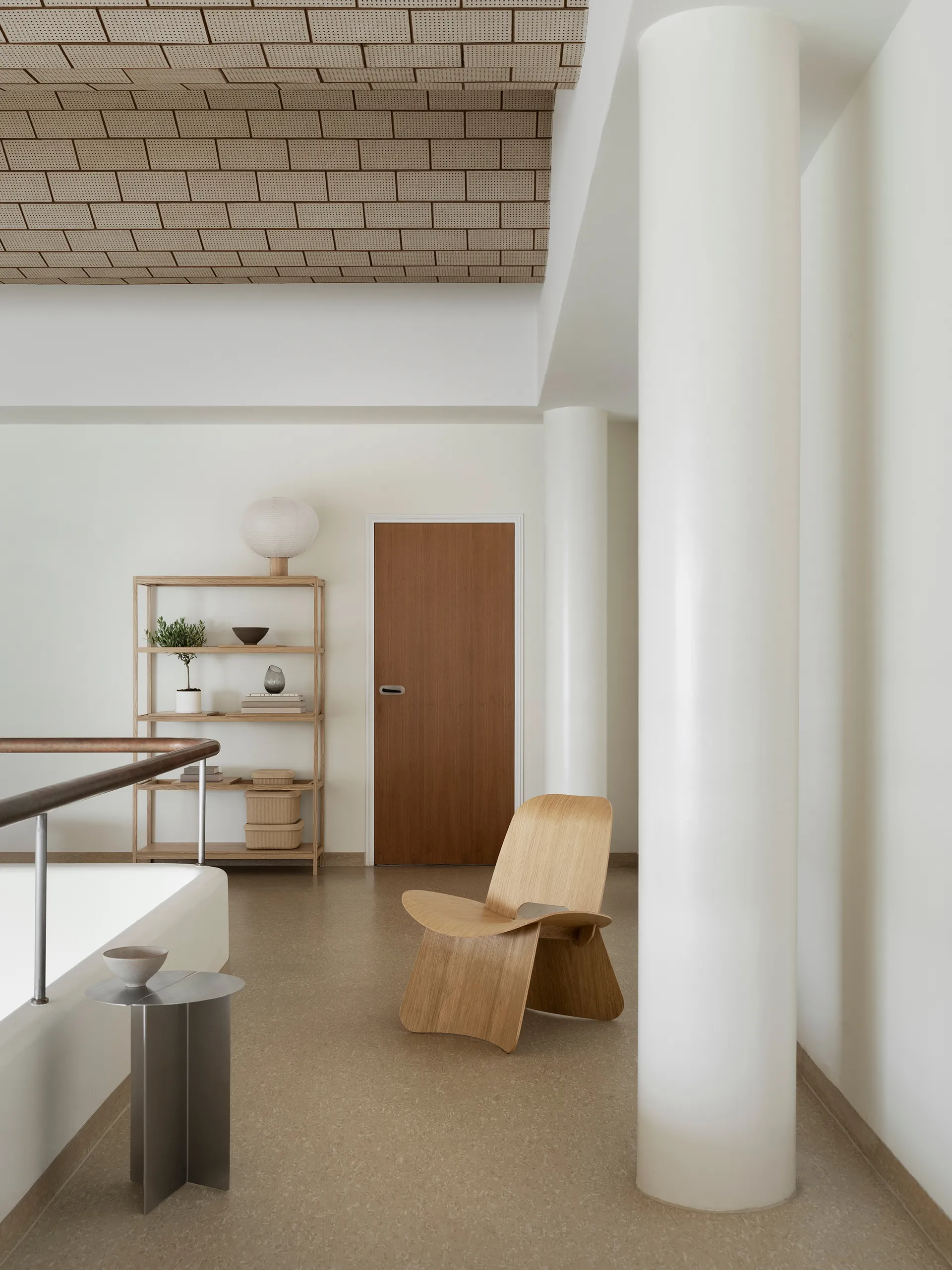 Nagomi stol, Oljet kryssfiner blomus