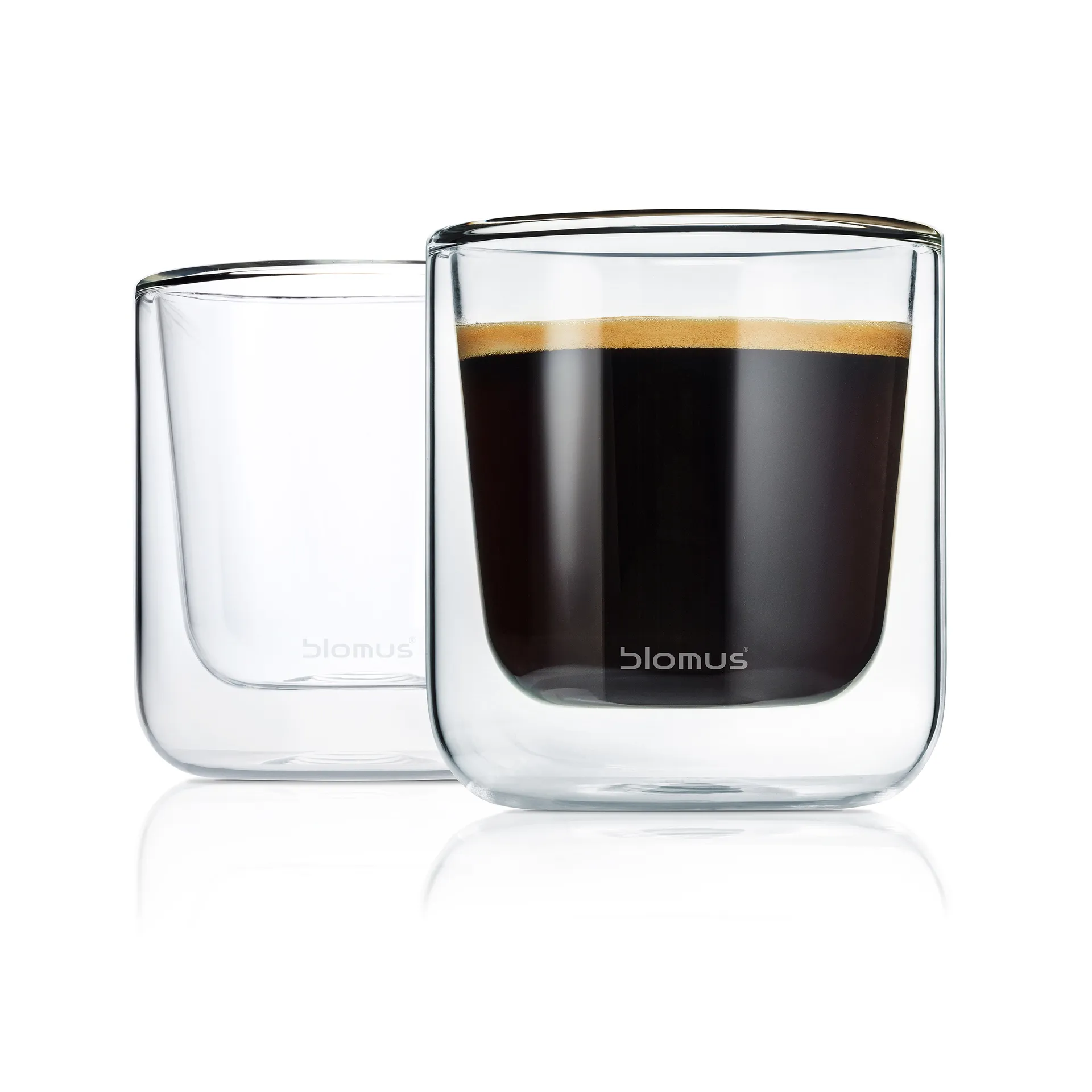 Nero isolerande kaffeglass 2-stk., Klar blomus